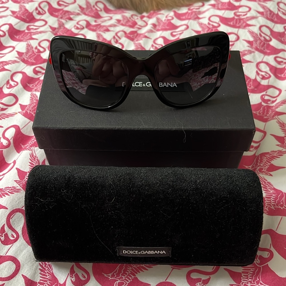 Dolce and Gabbana Rose Frame Sunglasses